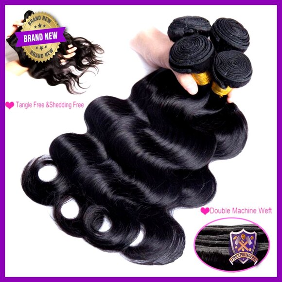 Brazilian Virgin Hair Extensions 4 Bundles Body Wave 400g 16-22 Inch main image 5